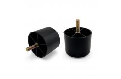 China Round Plastic Height Increasing Sofa Feet Black Furniture Support Leg Accessories supplier
