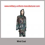 Military Water-proof Woodland Camouflage Wind Coat With Hood for sale