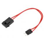 Medium Car Fuse Holder Connector 16 Gauge Red Wire Cable Wiring Extension Tester For Automotive Circuits Hard To Reach Fusebox for sale