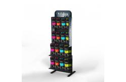 China Customized Four Sided Cloth Display Stand Floorstanding Pegboard Metal Clothes Rack supplier