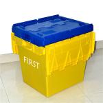Stackable Plastic Crates Manufacturing FIRST Solid Box Plastic Moving Containers with Lid