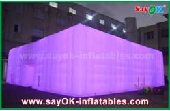 China Promotional Imflatable Camping Cube Tent with Led Light for Event Party supplier