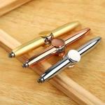 Metal 3 In 1 Ballpoint Pen Multifunction LED Fidget Spinner Finger Gyro Rotating