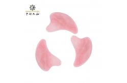 China Heart Shaped Scraping Massage Tool Rose Quartz Pink Jade Stone supplier