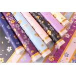 Wrapping Paper packing printed  glossy flowers with a material solid color above the edge for sale