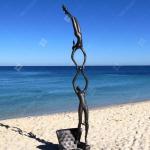 Commissioned Bronze Sculpture Hearts In Paradise Customized Size for sale