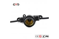 China Rubber Nylon E27 Lamp Holder Lighting  Black Plastic Lamp Base Power Socket supplier