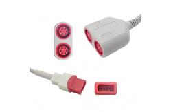 China Compatible 6pin Dual Head Spacelabs Ultraview IBP Adapter Cable B3012-16 supplier