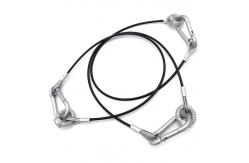 China PVC Coated Wire Rope Lanyard Assembly With Eye Screw Bolt / Carabiner Snap Hook supplier