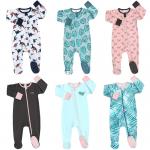 Boys' And Girls' Newborn Footed Rompers Zip Front Non-Slip for sale