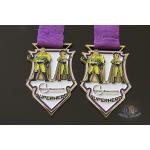 Superhero Bespke Logo Metal Award Medals Filling Soft Enamel Colors And Printing Ribbon for sale