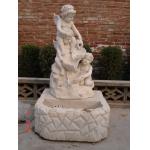 Three Angels White Stone Wall Water Marble Fountain Pool for sale