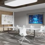 Electric Height Adjustable Office Table Wood Standing Desk With Drawers