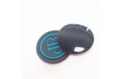 China 3D PVC Logo Raised Green Font Custom Logo Patches For Clothes supplier