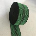 Width 50mm Green Elastic Webbing with 3 black lines number 350B#