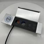 Multifunctional Power Socket with USB and Sliding Cover - Perfect for Office Desks and Workstations for sale