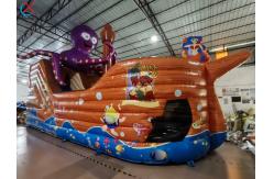 China Customized PVC Inflatable Octopus Pirate Ship Inflatable Obstacle Course supplier