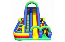 China Playground Inflatable Obstacle Challenges , Blow Up Obstacle Course For Kids supplier