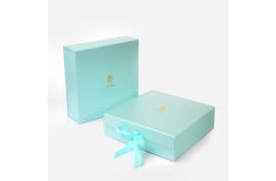 China Cardboard Magnetic Rigid Folding Boxes Hot Stamping Sustainable With Ribbon supplier