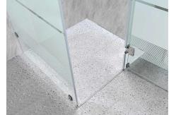 China Affordable Shower Enclosures With White Printing Glass And Aluminum Frame supplier