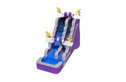 China Inflatable Purple Thunder Water Slide With Pool Outdoor Playground supplier