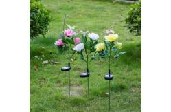 China Ip65 Cri70 3years warranty 110lum  3pcs Led Solar Flower Lights supplier