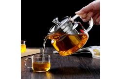 China SS Removable Infuser Handcrafted Borosilicate Glass Teapot supplier