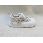 Round Head Womens Pink Casual Shoes Rubber Outsole Pink Casual Sneakers
