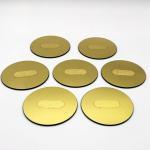 Gold Plated Silicon Dioxide Optical Glass Plate Round Square Quartz Glass Window for sale
