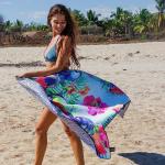 Transfer Print Microfiber Personalized Custom Beach Towel High Absorbency