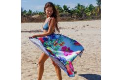 China Transfer Print Microfiber Personalized Custom Beach Towel High Absorbency supplier