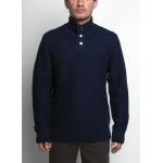 Marl Texture Knit Pullover Sweater 100 Percent Cotton Material With Button