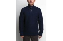 China Marl Texture Knit Pullover Sweater 100 Percent Cotton Material With Button supplier