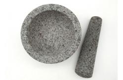 China Custom Granite Stone Mortar And Pestle Set Spices Pestle Press Grinder supplier