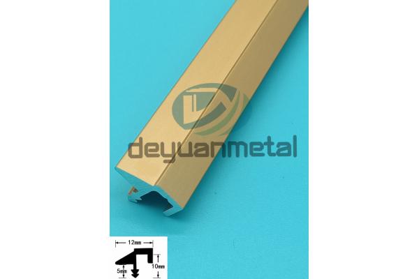 10mm Aluminum T Profiles , t shaped aluminium extrusion With Bevel Edge