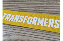 China Silk Screen Printed Webbing Woven Tape With Customized Pattern Poly Band supplier