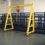 2T 3T Workshop Mini Gantry Crane Mobile Portable Small for sale
