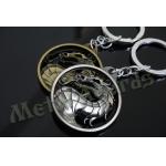Dragon Designed Zinc Alloy Metal Key Chains Metal Keyrings Antique Gold Silver Plating