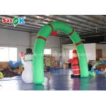 Outdoor Inflatable Holiday Decorations Santa Archway Door With Blower for sale