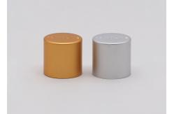 China Matte Silver Perfume Cap Aluminum Cylinder Bottle Lids Non Spill supplier