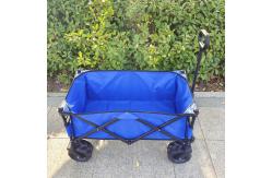 China Heavy Duty Camping Wagon Cart Adjustable Handle Folding Hand Trolleys With PU Wheels supplier