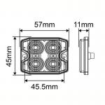 Customized LED Yellow Strobe Light 12W Emergency Strobe Lights For Trucks