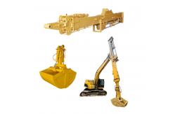 China Excavator Telescopic Boom Arm With Clamshell Bucket Grapple For Digging Silt supplier