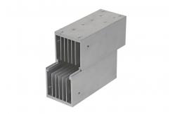China Grey Anodized 6063 Alloy Extruded Aluminum Heatsink supplier