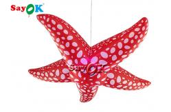 China Store Decorative 3m Hanging Led Lighting Inflatable Starfish supplier