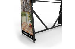 China Classic Roll Tablecloth Storage Rack Fabric Roll Display Rack Double Sided supplier