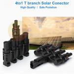 T Branch 5 To 1  Solar Panel Pv Cable Connector Double Seal Ring For Solar Panel for sale