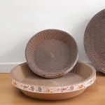 Oval Cat Scratching Board Corrugated Round Scratch Pads For Cats for sale
