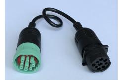 China Green Deutsch 9 Pin J1939 Female to Type 1 J1939 Male CAN Bus Cable supplier