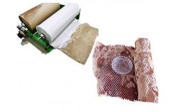 China Customized 30m Honeycomb Paper Wrap Roll For Gift Packing supplier